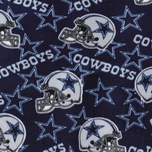 Dallas Cowboys print handmade no sew fleece pillow