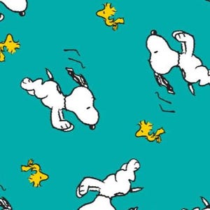 Snoopy Druck handgemachtes no sew Fleece Kissen