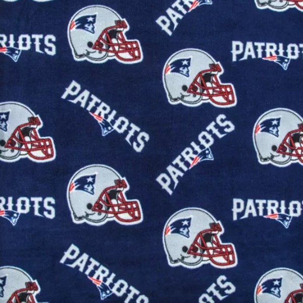 New England Patriots print handmade fleece tie blanket