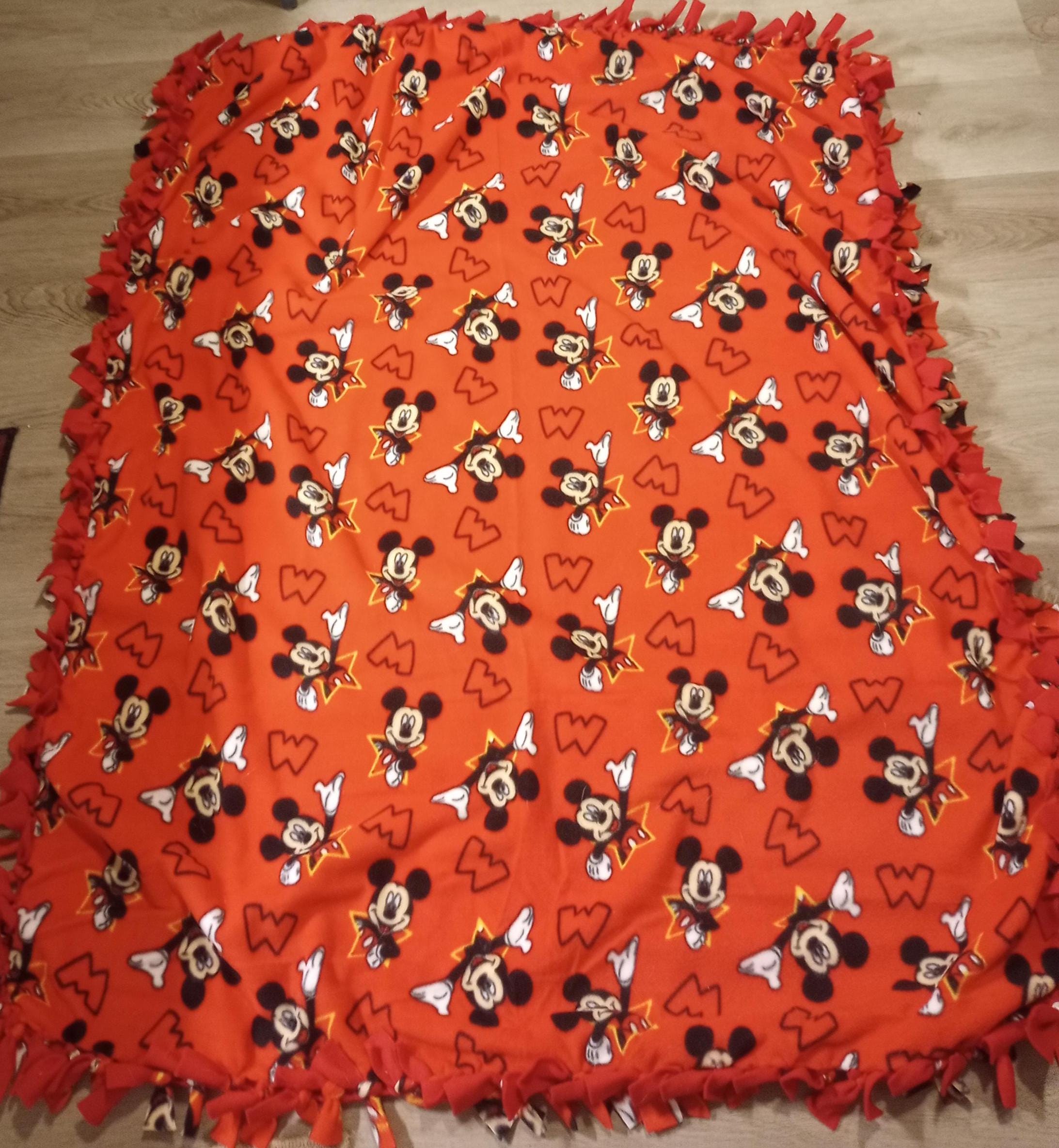 Mickey Mouse No Sew Blanket Etsy