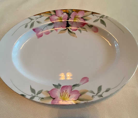 Noritake Azalea Pattern #19322 Oval Platter - Etsy