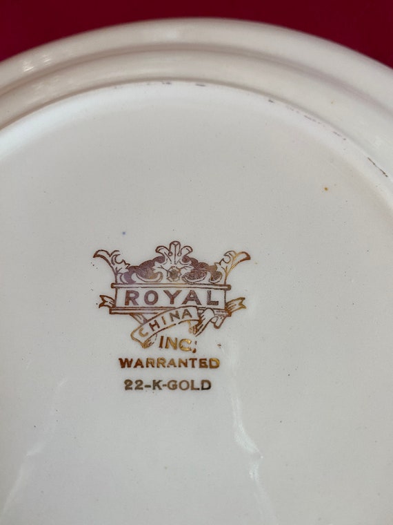 Royal China Vintage “floral” China 22k Gold Rimmed - Etsy