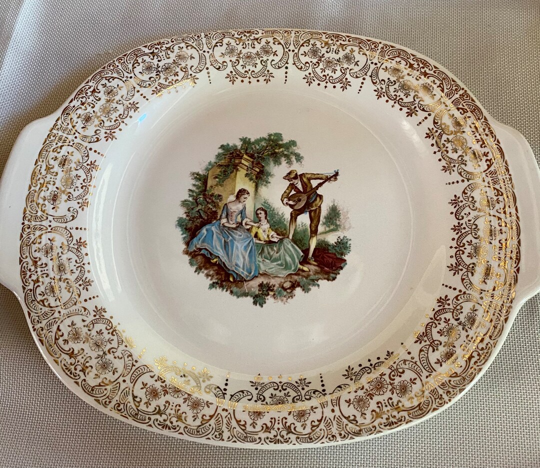 Vintage Triumph Limoge USA china Dor Platter Etsy