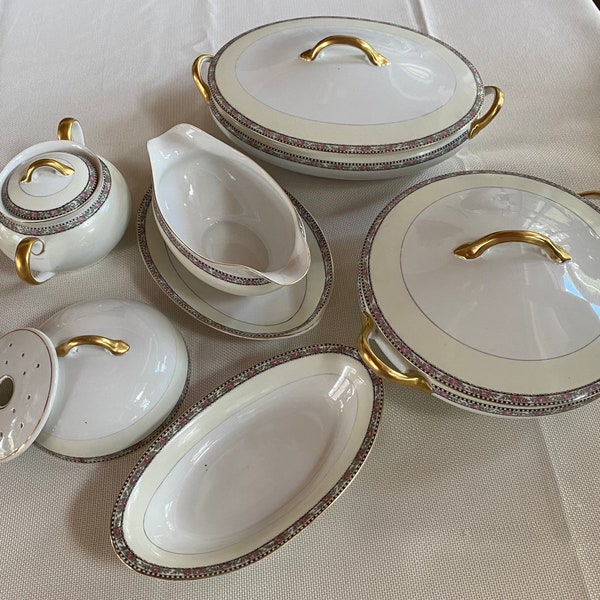 Antique Japanese China Serving Pieces