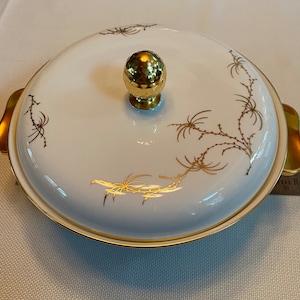 Vintage Rosenthal White and Gold Covered Dish