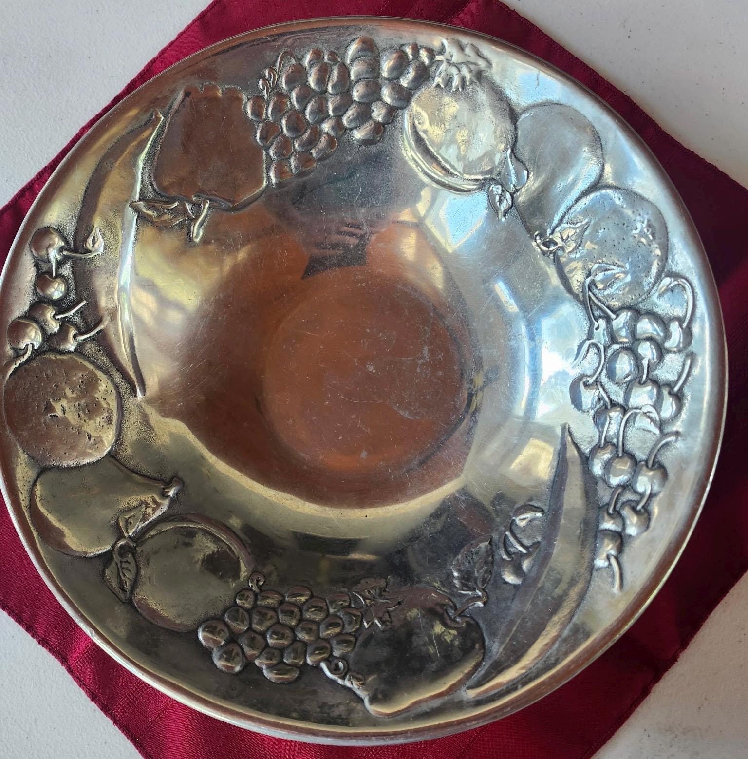 Wilton Co. Vintage Style Fruit Pewter Serving Bowl - Etsy