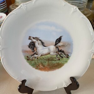 Vintage Schumann China “Horses” Plate