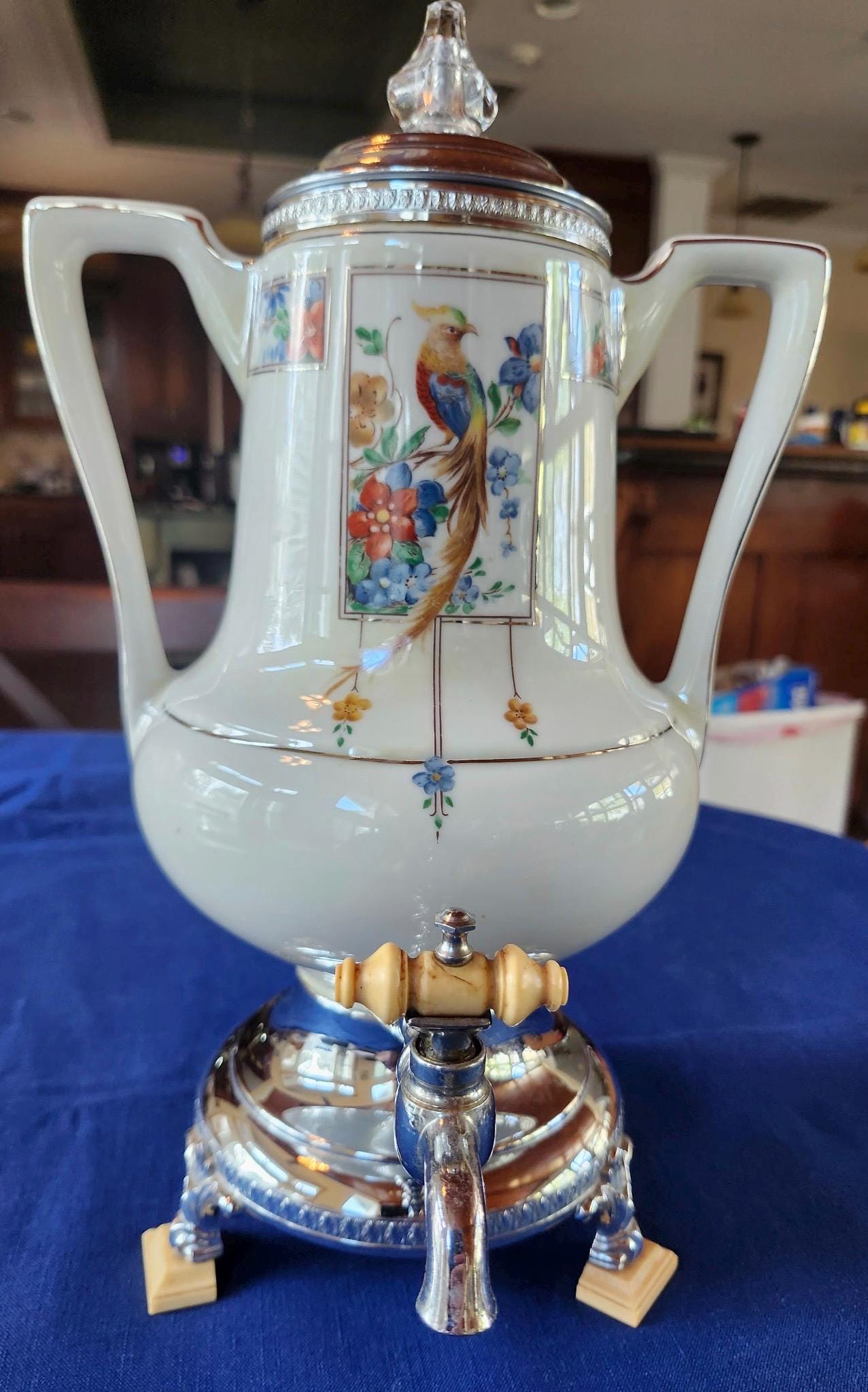 Royal Rochester Golden Pheasant Porcelain Electric Coffee
