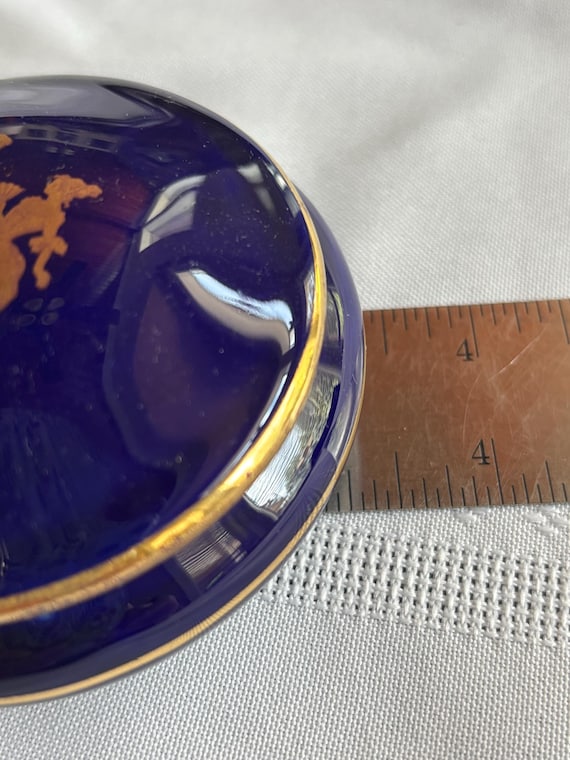 D’Limoges Cobalt Blue Victorian Trinket Box - image 7