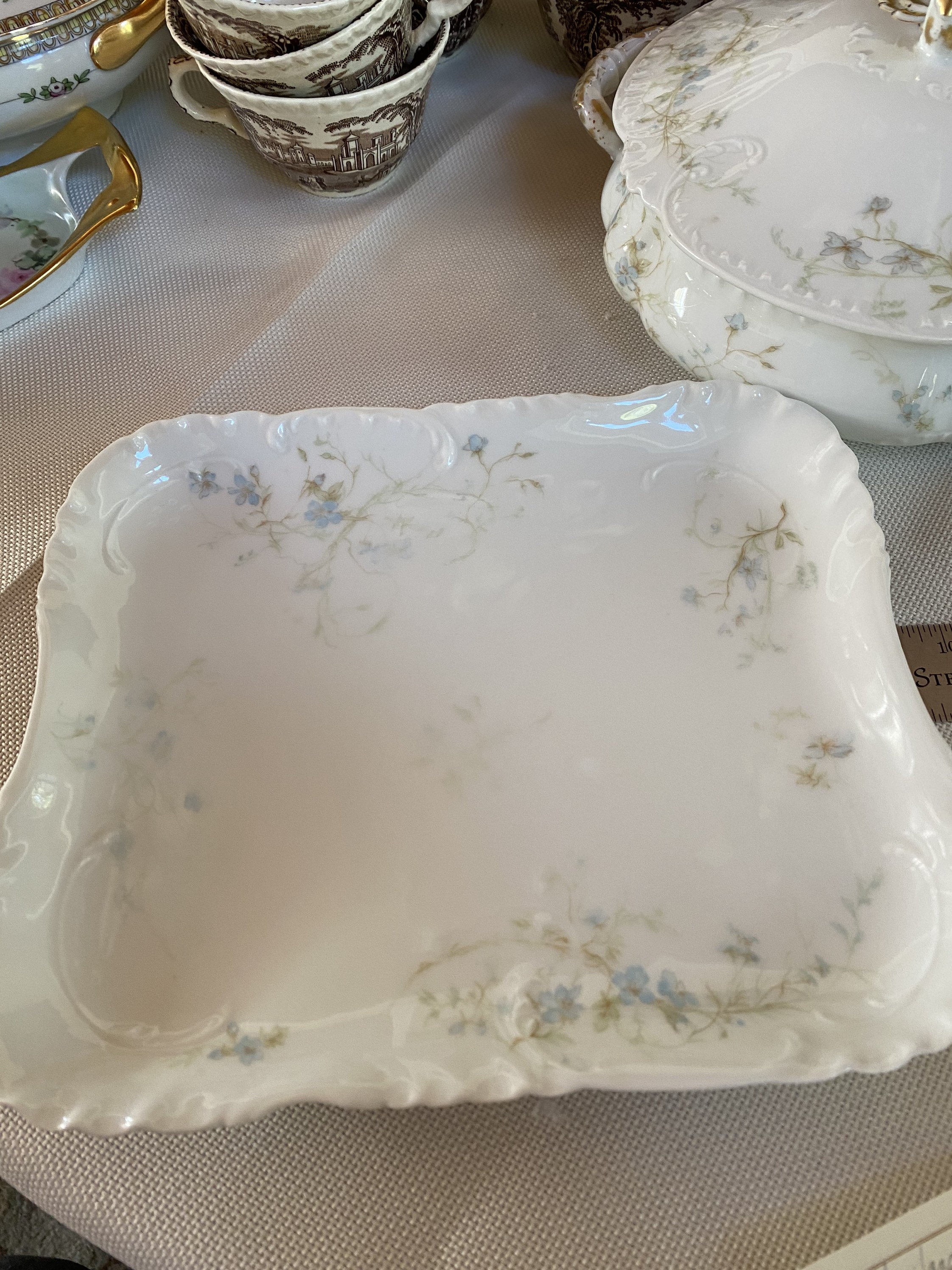 Antique Haviland &co.-limoges Pale Blue Flowered China - Etsy