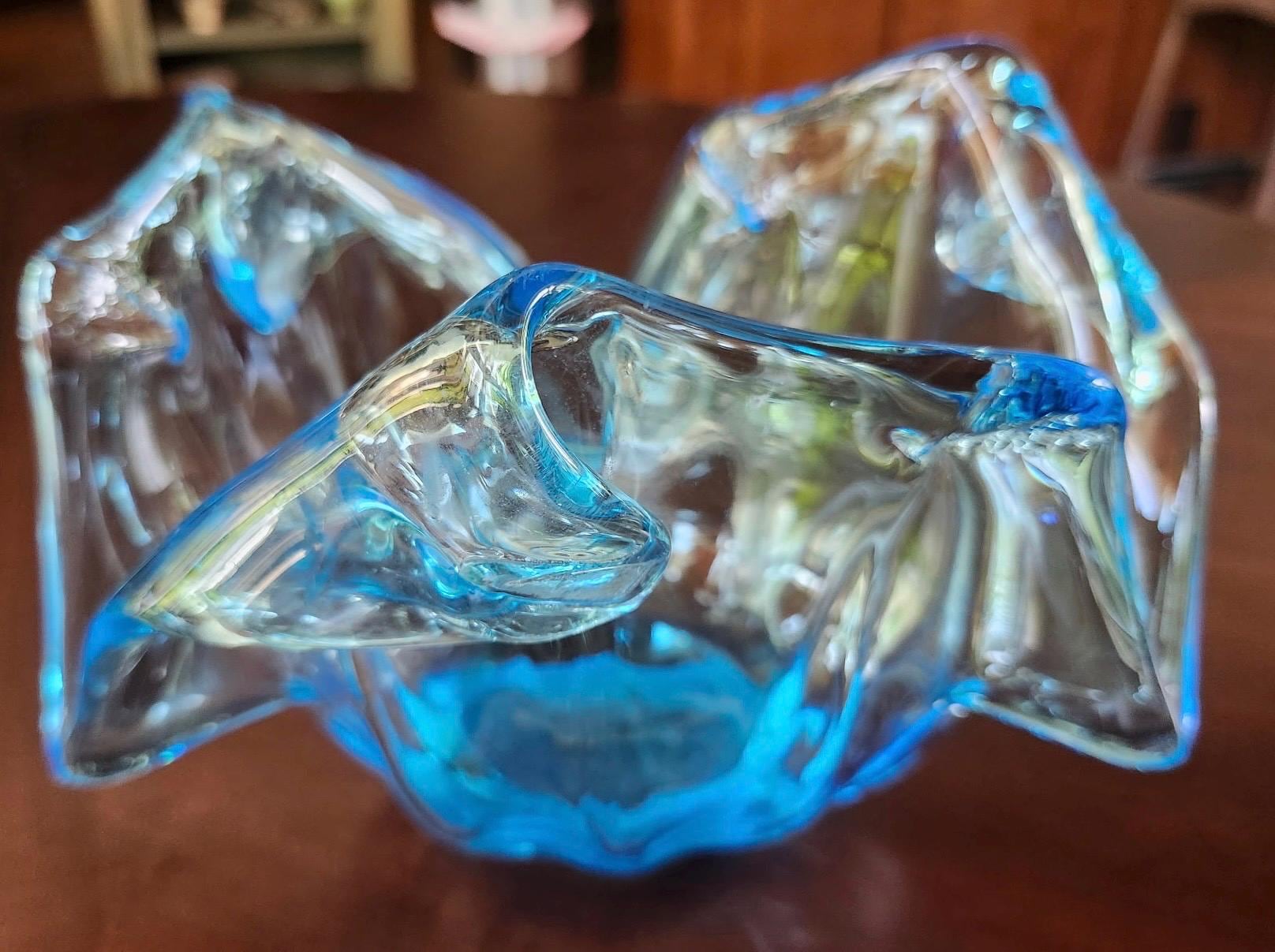 Murano Blue Bowl - Etsy