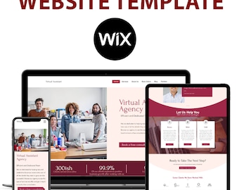 Wix Website Template: Virtual Assistant Agency Design (Digital Download)