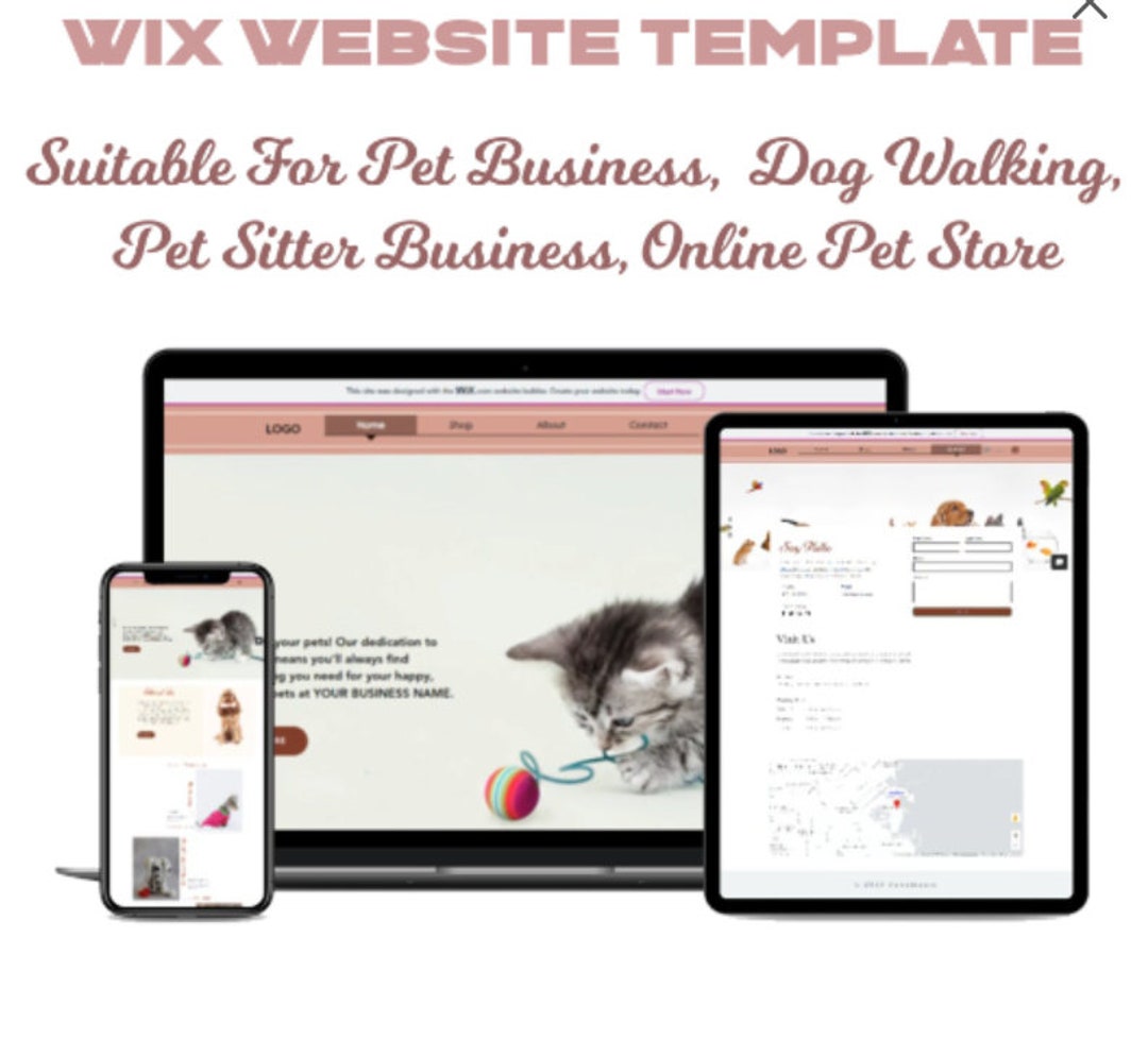 Pet Business site Template, Pet Sitter site Template