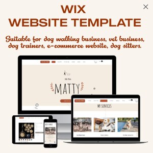 Dog walking website template, wix website templates, pet business website, website design template, dog sitting wix template, wix template