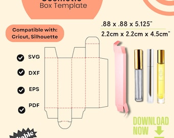 Cosmetic Box Template SVG | Editable DXF for Cricut & Silhouette | Packaging Design for DIY Crafts