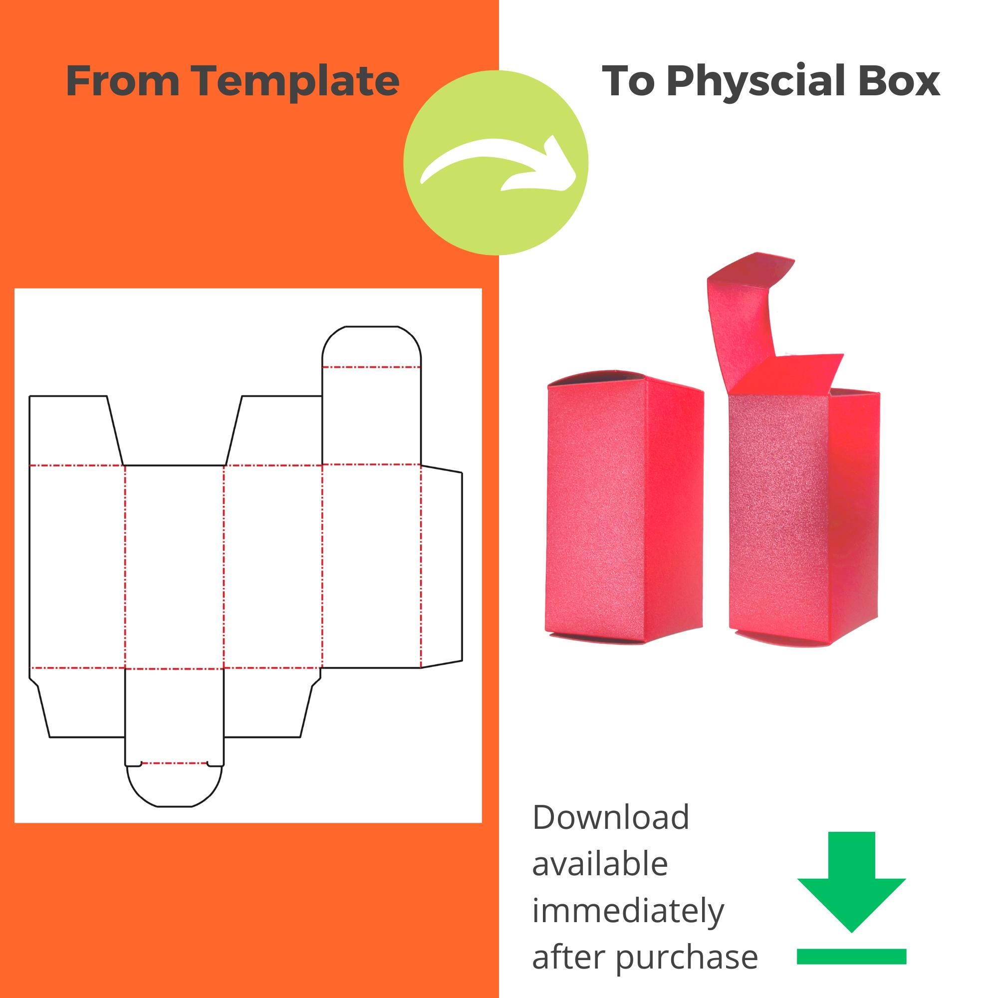 Subect Box Template Custom Box Template SVG, Downloadable Box Size for Cricut or Silhouette ...