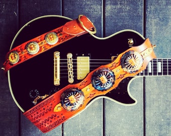 Custom Handmade Leather Guitar Straps