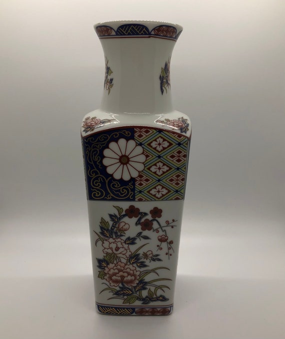 Vintage Japanese Imari Empress Porcelain Vase 10 Tall Etsy