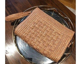 Geflochtene Stroh Handtasche Handtasche Beige Natürliche Geflochtene Sommer Abend Beutel