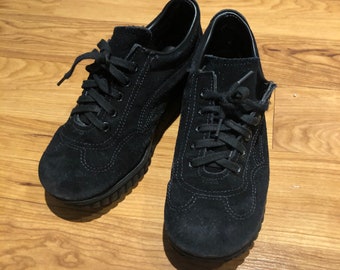 huid Wafel gedragen Black Suede Platform Boots VAGABOND GAGA Lace up Shoes Black - Etsy