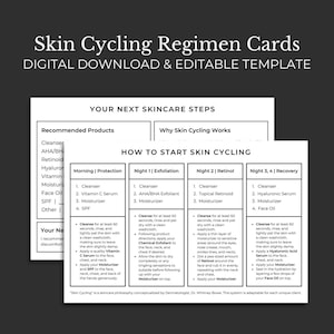 Minimalistische Karten für Kosmetikerinnen Digitaler Download und bearbeitbare Vorlage