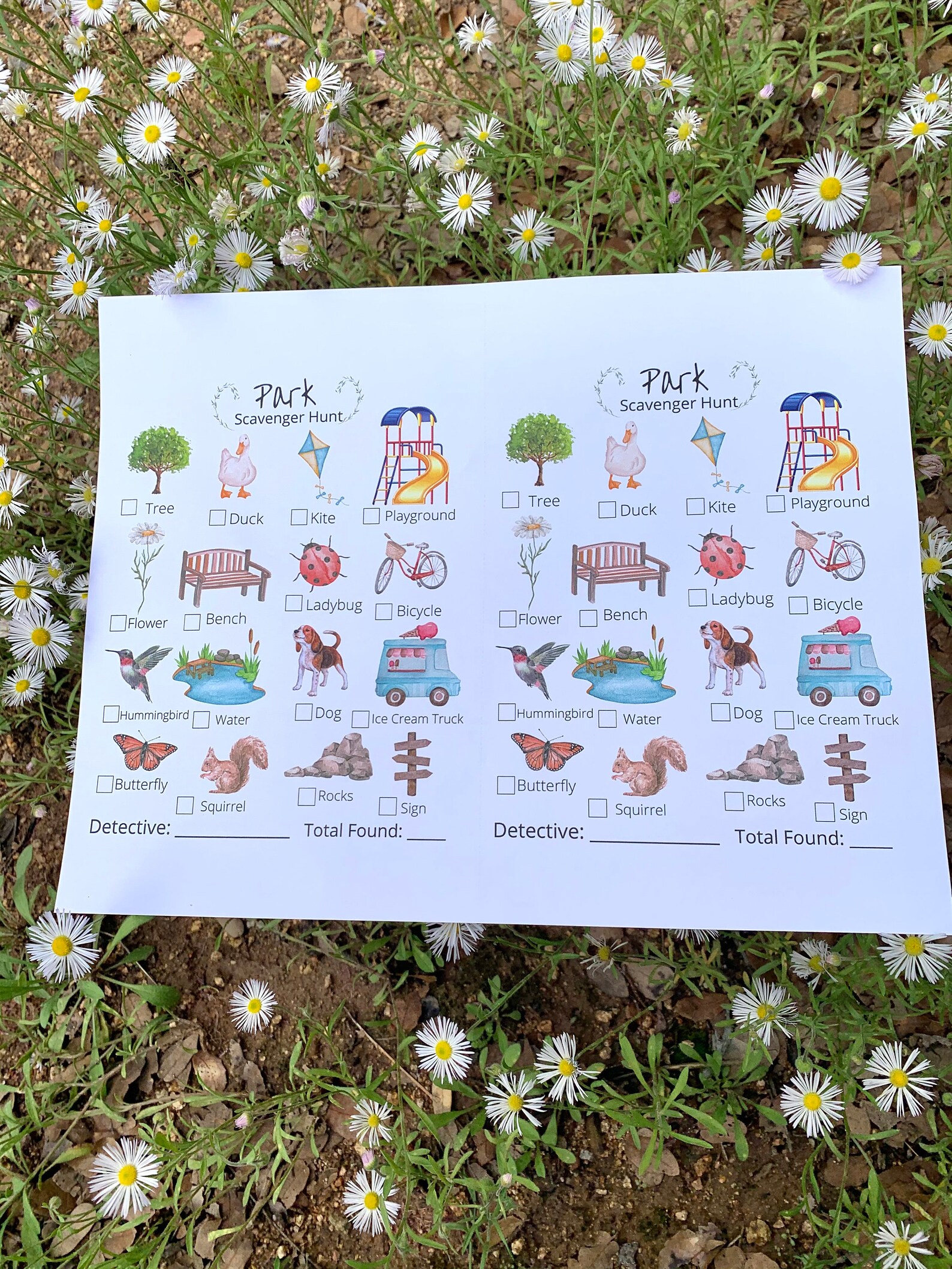 Printable Scavenger Hunt for Kids Park Scavenger Hunt - Etsy
