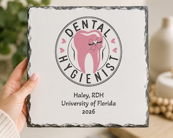 Placa de escritorio para higienista dental, recuerdo de graduación de higienista, regalo personalizado para higienista dental