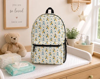 Bolso cambiador para concienciación sobre el síndrome de Down, apoyo para personas con síndrome de Down, mochila con cromosoma extra, regalo para madres de niños con síndrome de Down
