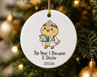 Adorno conmemorativo para médicos, regalo de graduación para médicos, graduados de la facultad de medicina, futuros médicos, felicitaciones a nuevos residentes/internos/médicos adjuntos.