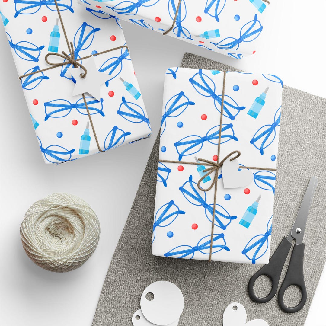 Optometry Gift Box Doctor of Optometry Gift Wrap, Optometrist Gift Wrapping Paper, Gift ...