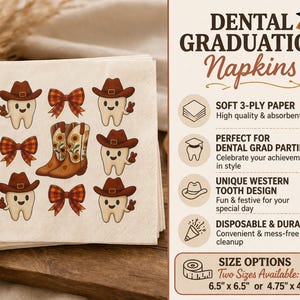Dental Party Napkins, Dentist Graduation Table Decoration, Dental Decor, Tooth Party