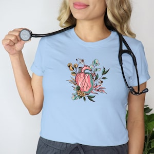 Heart Anatomy Shirt, Congenital Heart, Heart Awareness T-Shirt, Heart Warrior, CHD Shirt, Cardiologist Gift, Heart Anatomy, Cardiac Nurse