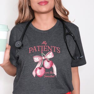 Cherry Pediatric Nurse T-Shirt, Sweetest Patients Nurse Shirt, Pediatric RN Shirt, Peds Nursing T-Shirt, Pediatric Nurse Gift, NICU Nurse