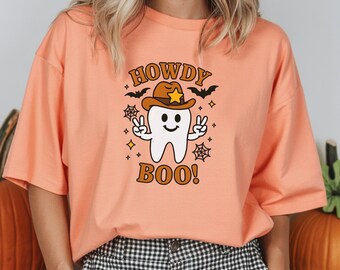 Halloween Dental Office Shirt, Western Style Dental Hygienist Shirt, Dentist Office Group TShirts, Dental Squad