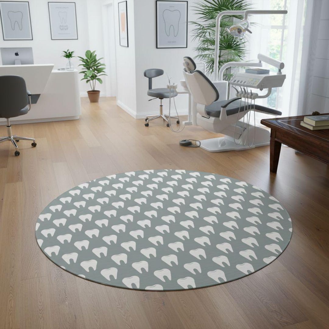 Dental Office Rug, Tooth Decor for Dentist, Dental Clinic Decor, Teeth ...