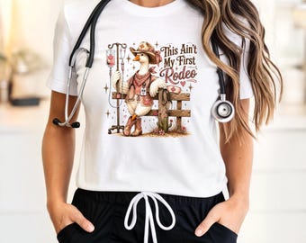 Camiseta vaquera de enfermera, camiseta country western, camiseta de la vida de enfermera, camiseta linda para enfermera, regalo para amantes de los vaqueros