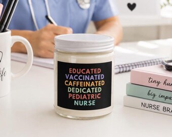 Vela de regalo para enfermera pediátrica, agradecimiento a las enfermeras pediátricas, lindo regalo para compañeras de trabajo enfermeras, enfermería pediátrica
