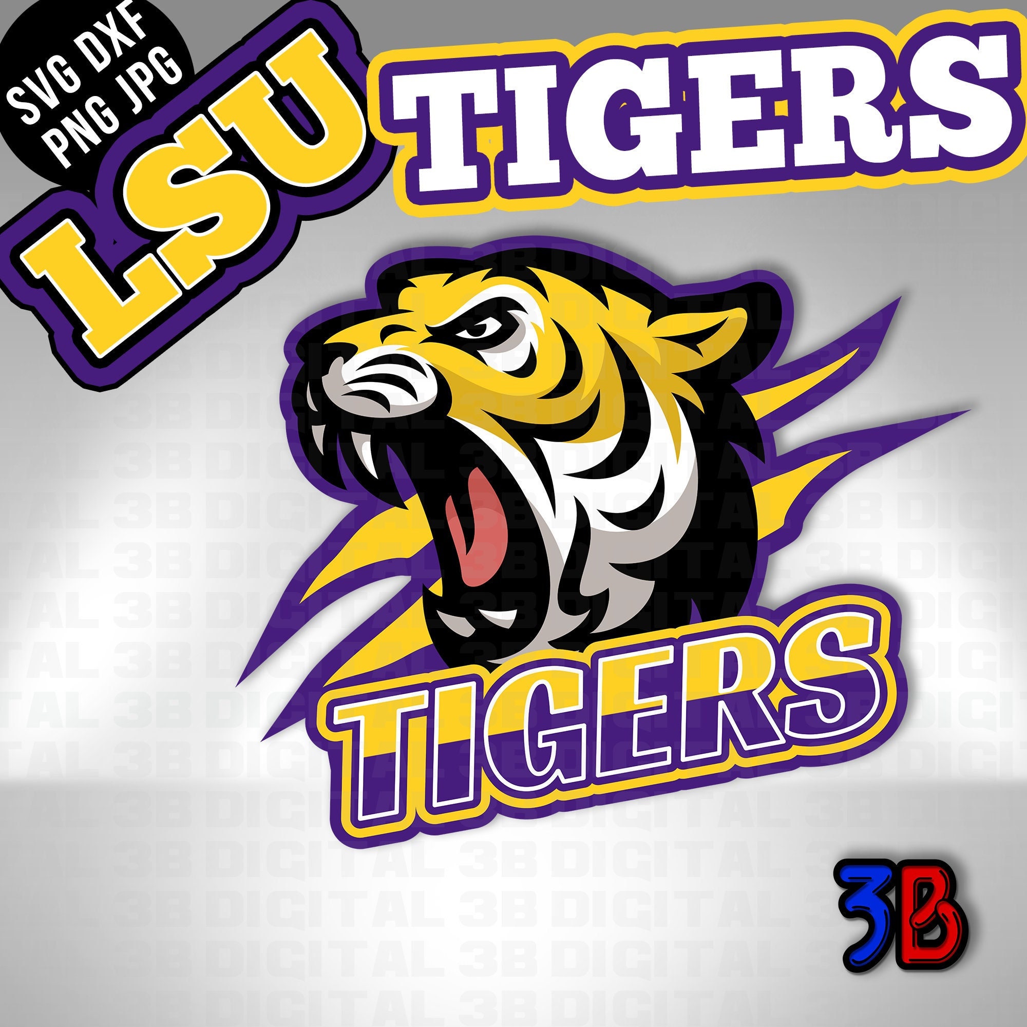 LSU Tigers Louisiana Fighting Tigers SVG Digital Download - Etsy