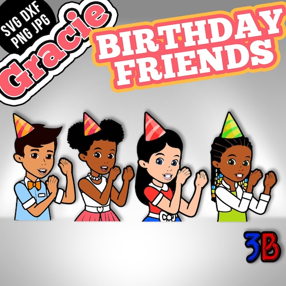 Gracie's Birthday Girl Hand Drawn Corner SVG Digital Etsy Canada