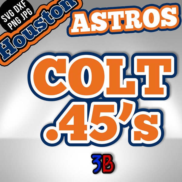 Astros - Colt 45's Throwback Baseball America Team Houston Remake SVG Cut