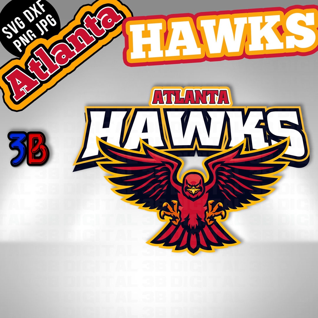 Hawks Basketball Hoops Atlanta Team Remake SVG Cut File Logo Sports Etsy