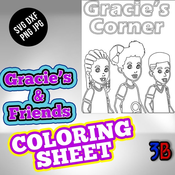 Coloring Sheet Gracie's Corner With Friends Activity - Etsy Canada