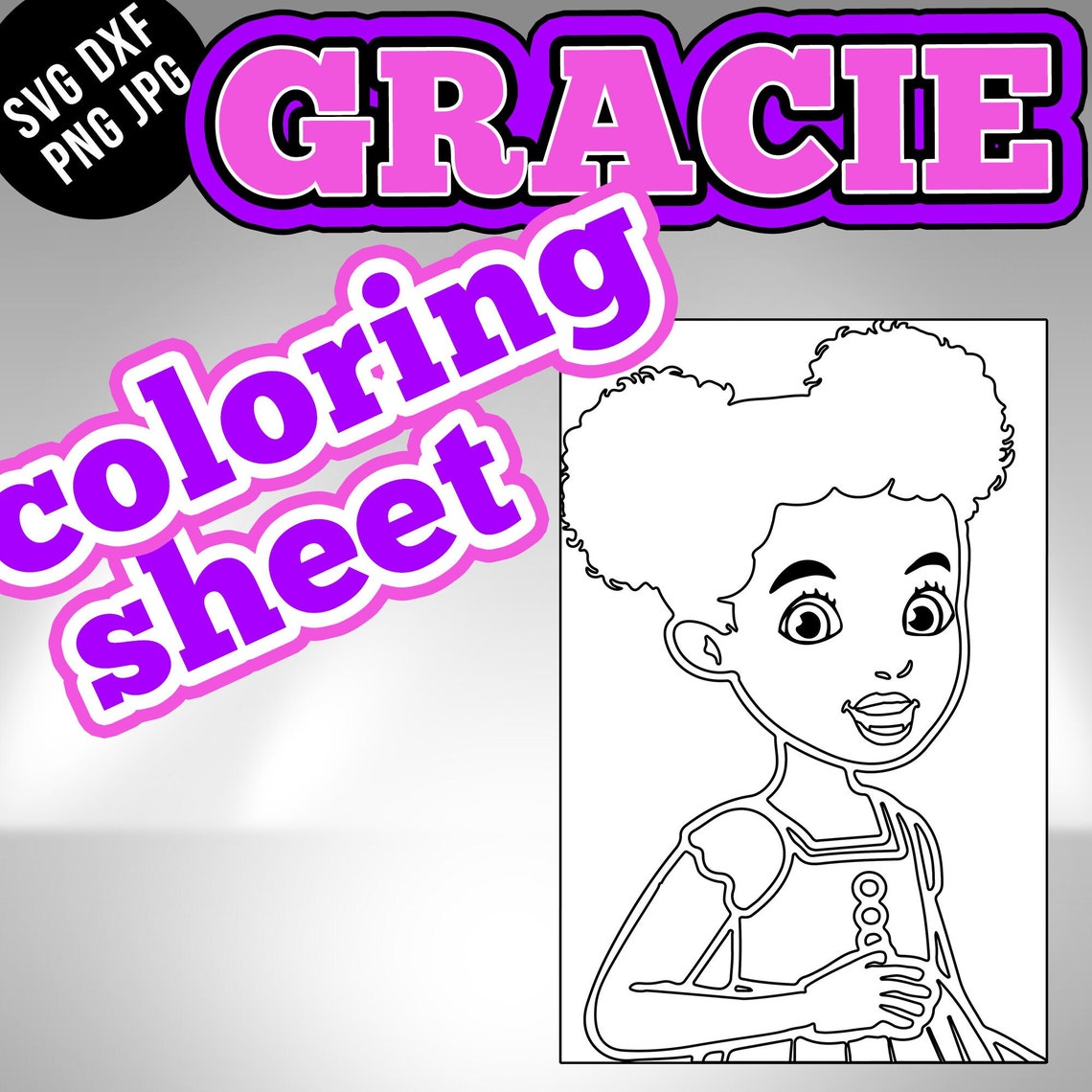 Coloring Sheet Gracie's Corner Activity Sheet SVG - Etsy India