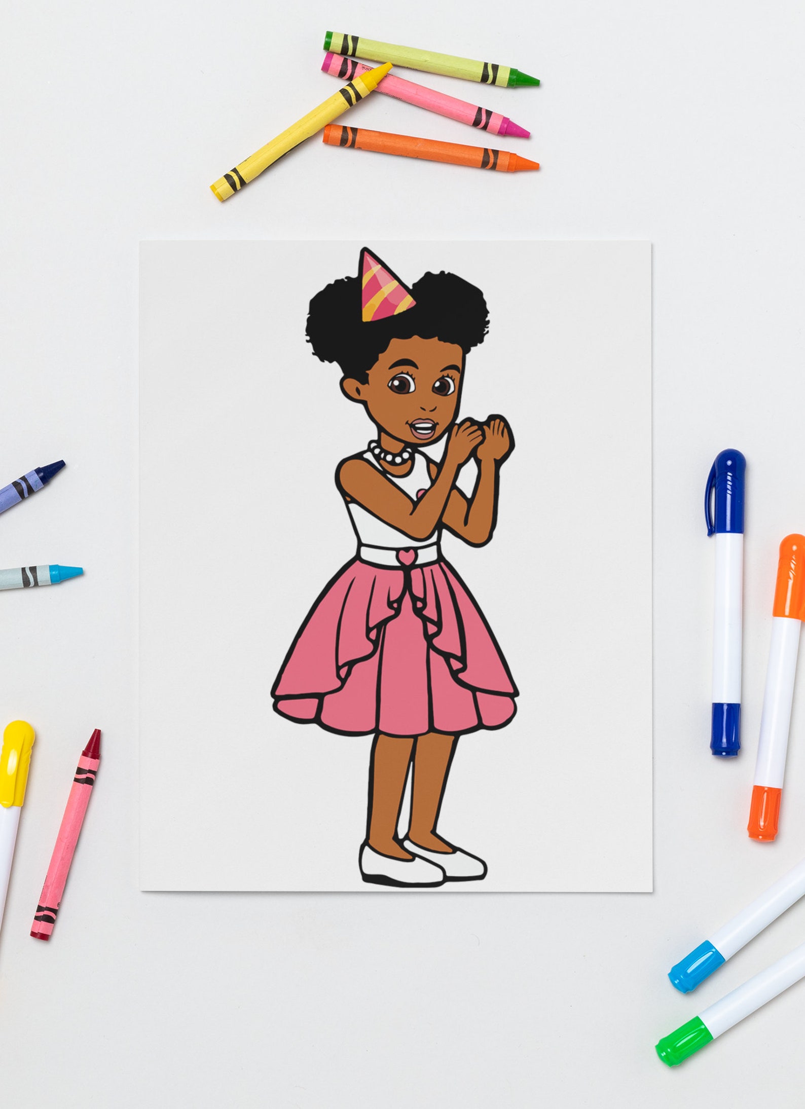 Gracie's FULL BODY Girl Hand Drawn Corner SVG Digital Etsy