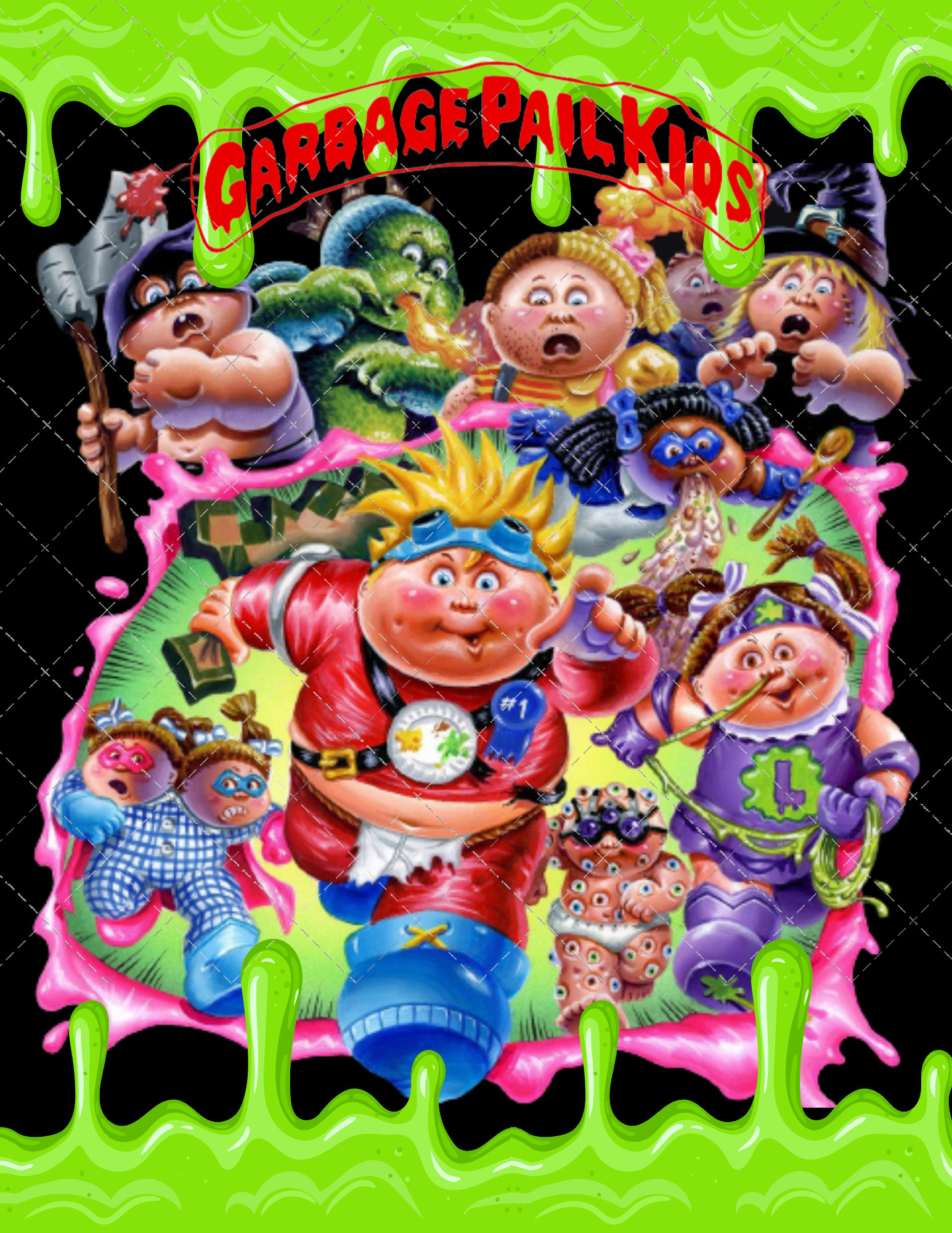 2 Png Garbage Pail Kids Etsy