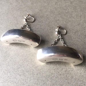Nachlass Georg Jensen Sterling Silber Ohrringe Nr. 157 von Astrid Fog