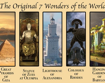 The Original Seven Wonders of the World Digital Print - Etsy Canada