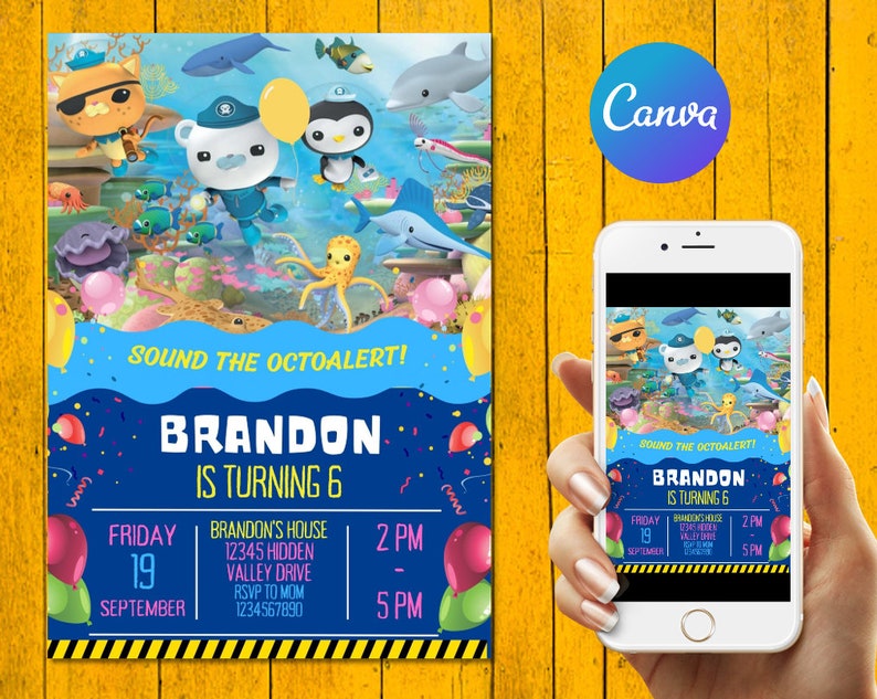 Octonauts Birthday Invitation Octonaut Party Invitation Template