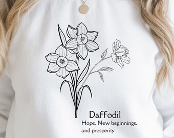personalized birthday flower sweatshirt for birthday gift custom shirt present for birthday special sweatshirt meaningful flower sweatshirts