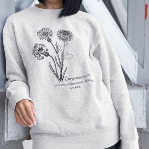Custom birth month flower sweatshirt,November Chrysanthemum,birthday shirts for November, mothers day gift, gift for her, plants mom shirts